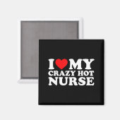 I Heart My Nurse Husband Wife Funny Matching Coupl マグネット (正面/裏面)