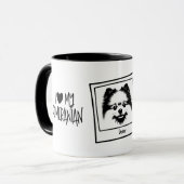 I Heart My Pomeranian Bold Pop Art Or Your Photo マグカップ (正面左)