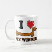 I-HEART-MY-WEINER コーヒーマグカップ (左)