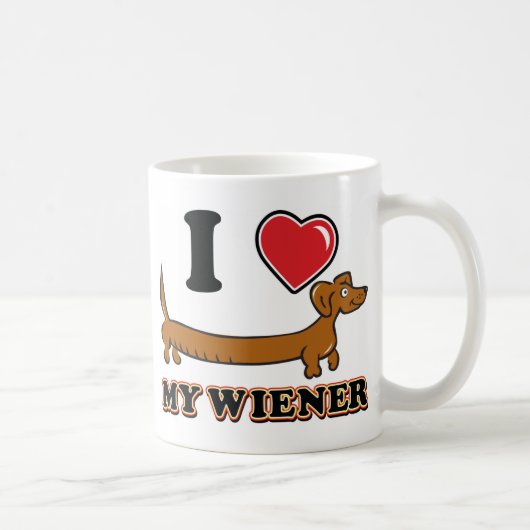 I-HEART-MY-WEINER コーヒーマグカップ (右)