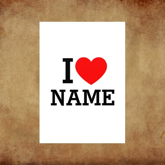 I Heart Name チラシ