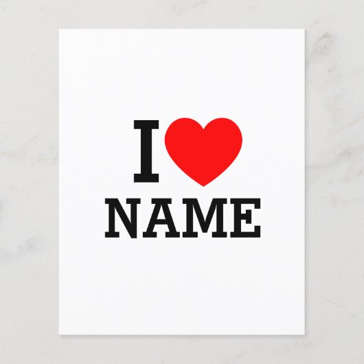 I Heart Name チラシ (正面)