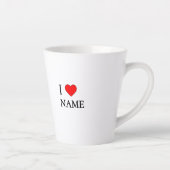 I heart name (customisable) カフェラテマグ (右)