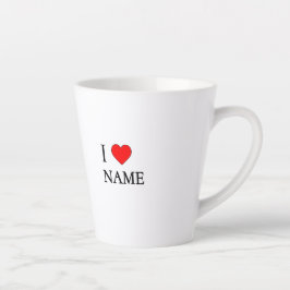 I heart name (customisable) カフェラテマグ