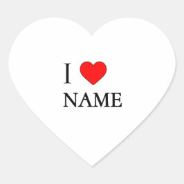 I heart name (customisable) ハートシール