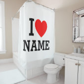 I Heart Name Shower Curtain シャワーカーテン (インサイチュ)