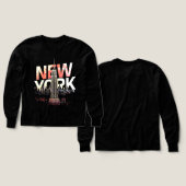 I Heart NYC" T-shirt - Casual New York City Urban  (デザイン 正面＆背面)