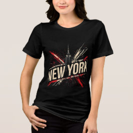 I Heart NYC" T-shirt - Casual New York City Urban  トライブレンドＴシャツ