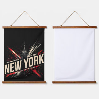 I Heart NYC" T-shirt - Casual New York City Urban  吊り下げ型タペストリー
