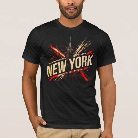 I Heart NYC" T-shirt - Casual New York City Urban  Tシャツ (正面)