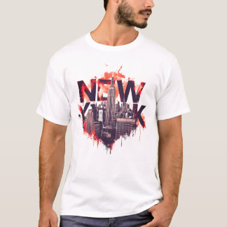 I Heart NYC" T-shirt - Casual New York City Urban  Tシャツ