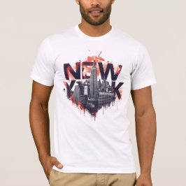 I Heart NYC" T-shirt - Casual New York City Urban  Tシャツ
