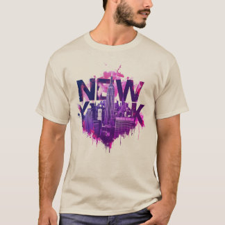 I Heart NYC" T-shirt - Casual New York City Urban  Tシャツ