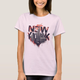 I Heart NYC" T-shirt - Casual New York City Urban  Tシャツ
