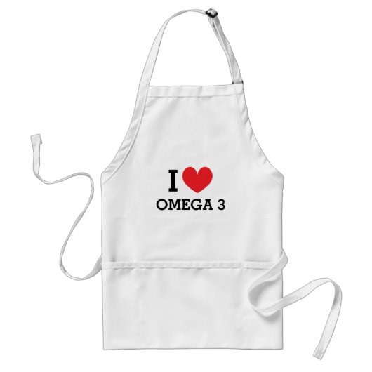 I heart Omega 3 fish oil kitchen apron スタンダードエプロン (正面)