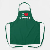 I Heart Pizza funny kitchen apron for pizza lover エプロン (正面)