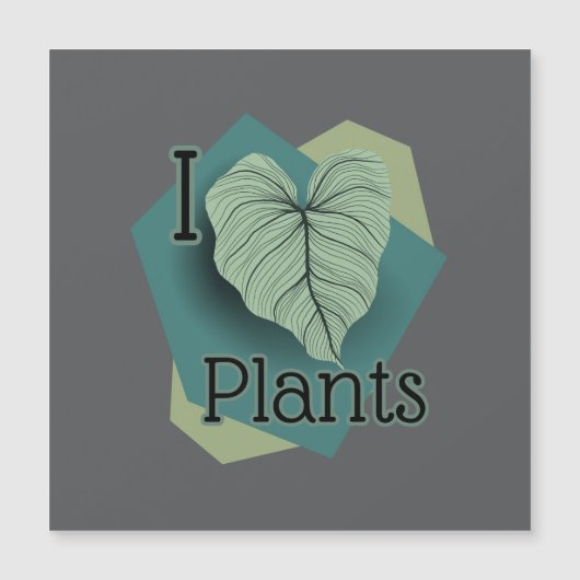 I Heart Plants magnet (正面)
