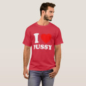 I Heart Pussy I Love Pussy Retro Kawaii Edgy Alter Tシャツ (正面フル)