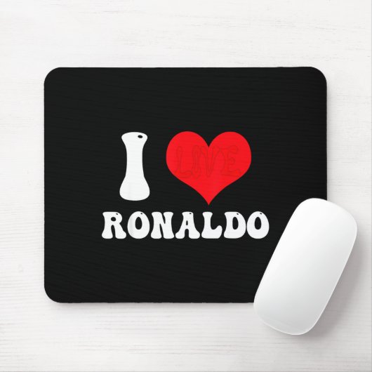 I Heart Ronaldos First Name Groovy D Valentines  マウスパッド (マウス)