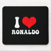 I Heart Ronaldos First Name Groovy D Valentines  マウスパッド (正面)