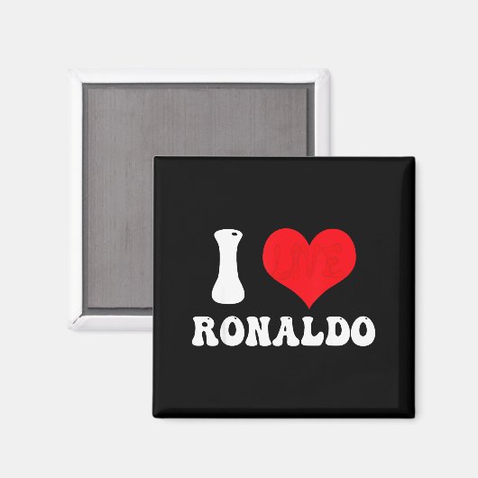 I Heart Ronaldos First Name Groovy D Valentines  マグネット (正面/裏面)