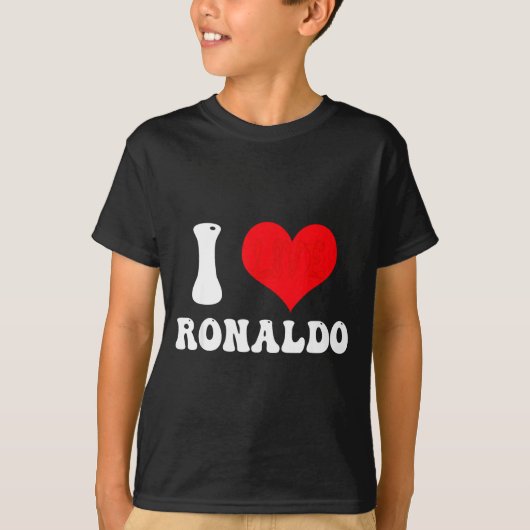 I Heart Ronaldos First Name Groovy D Valentines Tシャツ (正面)