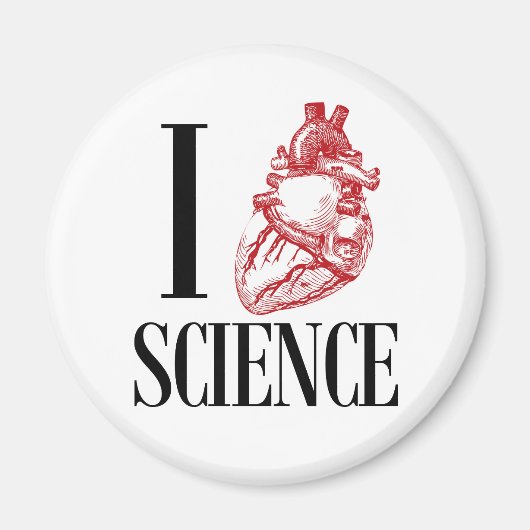 I heart science マグネット (正面)