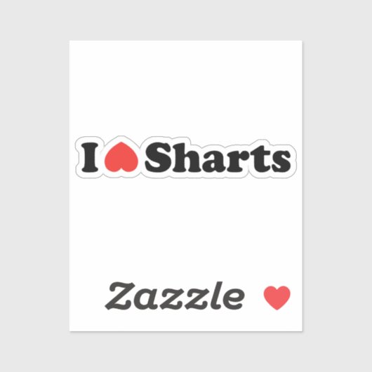 I Heart Sharts シール (シート)