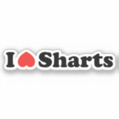 I Heart Sharts シール (正面)