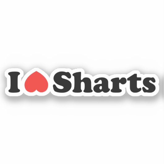 I Heart Sharts シール (正面)