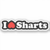 I Heart Sharts シール (正面)