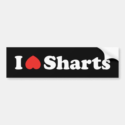 I Heart Sharts バンパーステッカー (正面)