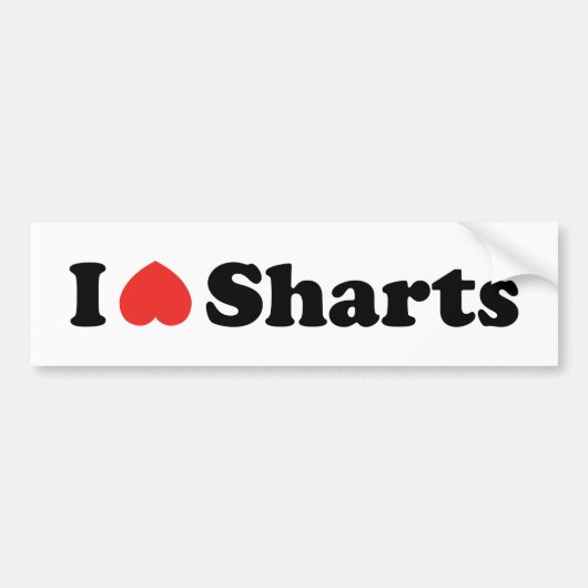 I Heart Sharts バンパーステッカー (正面)
