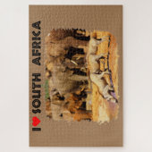 I Heart South Africa warthogs and elephants ジグソーパズル (縦)