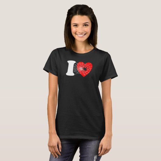 I Heart Spiders - Funny I Love Spiders, Funny Spid Tシャツ (正面フル)