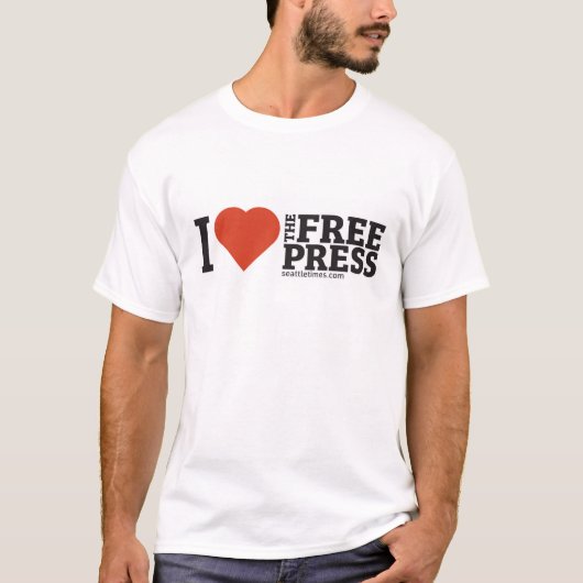 I Heart the Free Press Men's T-Shirt Tシャツ (正面)