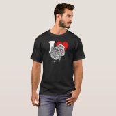 I Heart Turkey - Funny I Love Turkey, Funny Turkey Tシャツ (正面フル)