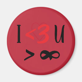 I Heart U More Than Infinity Magnet マグネット