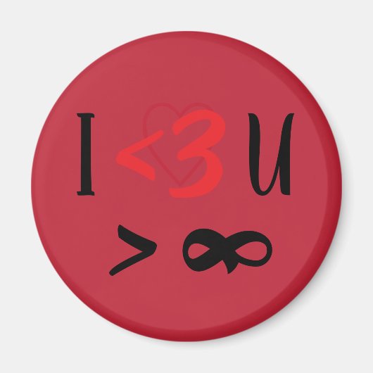 I Heart U More Than Infinity Magnet マグネット (正面)