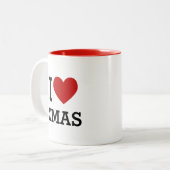 I Heart XMAS Two-Tone Coffee Mug ツートーンマグカップ (正面左)