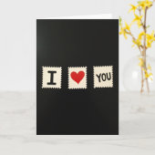 I Heart Youスタンプ風カード カード (黄色い花)