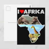 I Heat Africa Wildlife Collageポストカード ポストカード (正面/裏面)