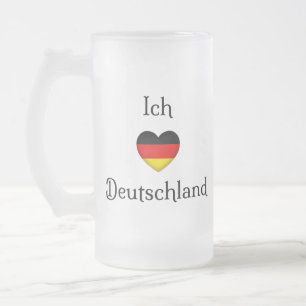 「I Heat Germany」ドイツ・プライド世界旅行者 フロストグラスビールジョッキ