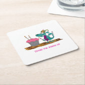 I Helped! スクエアペーパーコースター (アングル)