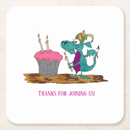 I Helped! スクエアペーパーコースター (正面)