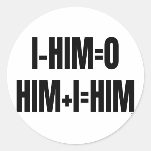 I - HIM = 0 ステッカー (正面)