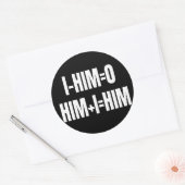 I - HIM = 0 ステッカー - 白 (封筒)