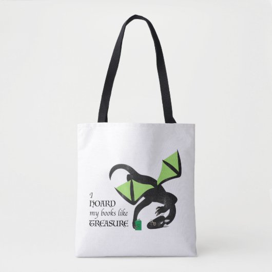 I hoard my books like treasue トートバッグ (正面)
