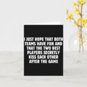 I Hope Both Teams Have Fun Players Kiss Funny Foot カード (黄色い花)