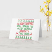 I Hope Santa Will Spank Me For Being Naughty This カード (黄色い花)
